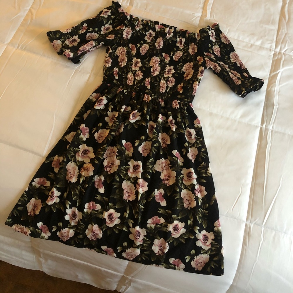 Floral Off The Shoulder Dress